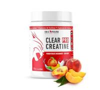 CLEAR PRO CREATINE - Créatine Monohydrate Pure - Améliore Force, Endurance & Récupération - Haute Assimilation, Idéale pour Efforts Intenses - Texture Claire - 300g - Saveur Pêche - Eric Favre