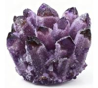 Clear Quartz Crystal Cluster Geode Raw Rock Stone Rock Crystal Nature Clear Quartz Ornament Protection Spiritual Divination Gifts 240-610G 1Pcs,Purple,610g