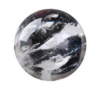 Clear Quartz Spheres Ball, White Crystal Ball with Base, Rare Protective Stone Balls for Decoration, Feng Shui Hand-Made,Diameter3.1
