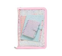 Clear Refipillable Binder - Organisateur De Papier Zipper Pour Documents, Autocollant, Journal, Carte, Billet Et Collection De Réception Avec Couverture En PVC Durable, Idéal Pour L'école, Les Affaire