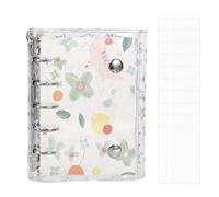 Clear Report Covers - Portable Paper Storage Organizer | PU Leather with Water Proof , Multi Section Storage, Binder for Students Teacher School Outdoor Indoor Travel Work, 7.71*5.19*0.98inch