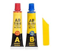 Clear Resin Strong Adhesive Multi Functional Lasting A B Glue Art Resin for DIY Metal Mold Crafting Transparent Lightweight Portable 20g Pack of 2