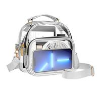 Clear Shoulder Bag for Women - Transparent Tote Handbag with Zipper | Large Capacity Stadium Approved Purse with Removable Strap | Fashion Clear Cosmetics Makeup Bag for Travel