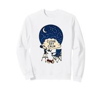 Clear Sky Calm Nuit d'Astronomie Télescope Fête des Étoiles Sweatshirt