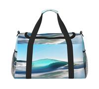Clear Sky Wave Sac de voyage à main Sac de voyage à main Sac fourre-tout pliable Sac à bandoulière Noir Taille unique Moderne