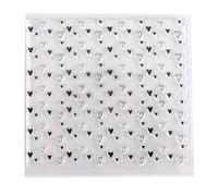 Clear Stamps - Fond Coeurs, 102,5x97mm, 1motif, 1feuille