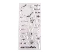 Clear Stamps - L'été Des Abeilles, 97x205mm, 28 Motifs, 1 Feuille