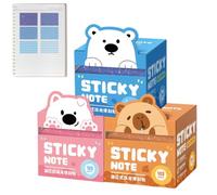 Clear Sticky Notes 3 Pack Transparent Pull Out Memo Note Set