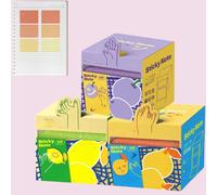 Clear Sticky Notes, Translucent Writing Tabs, Glitter Memo Note Set, Translucent Annotation Tabs, 105 Sheets 3 Set Animal Fruit Pull Out for Book Journal Planners，Fruit group