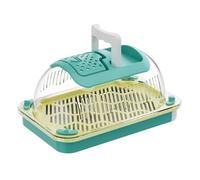 Clear Terrarium Box, Breathable Reptile Breeder Enclosure, Portable Wear-Resistant Habitat, 7.48x4.92x3.74 inches Secure Chameleon Keeper with Handle for Gecko, Bearded Dragon