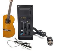 Clear Tone Guitar Pickup, Folk Acoustic Pickup System, 3.74x1.65 inch Pickups with Mounting Kit, Electro Acoustic Sound Amplifier, Precision Volume Control Device, Acoustics Guitar Upgrade Set