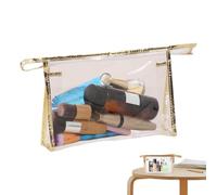 Clear Travel Makeup Bag - PVC 24x15.5x6cm | Transparent Cosmetic | Makeup Bag Storage Organizer For - Women Men Travel Gym Toiletry Makeup Cosmetics Accessories Daily Outdoor Camping Hiking