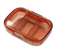 Clear Travel Pill Box - Three Compartment 3 Times A Day Clear Portable