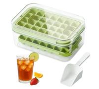 Clear Trays, Flexible Easy Release Container with Lid, 12 Cavity Ice Maker Mold for Quick Freezing, Kitchen Freezer Storage Tray for Drinks, Whiskey Cocktails Food Family Dining