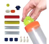 Clear Tube Marble & Ball Track Set - Sensory STEM Learning Toy | Interactive Y-Splitter Track with Spiky Balls & Mini Bowling Pins, Early Fine Motor Skill Development Toy for Kids 3+