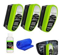 Clear Vision Glass Cleaner, 2025 Upgrade Clearvision Car Windshield, Oil Film Brush 2.0, Automotive Oil Film Cleaning Brush, Clearview Shield Cleaner, Prevents Rain and Fog for Car Glass (3, 150ml)