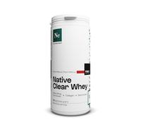 Clear whey 100% Native - 500 gr - Pêche Hibiscus - Whey Hydrolysée Native + Collagène bovin breveté Peptan + Électrolytes - Sport et Santé - Nutrielement | By Nutrimuscle