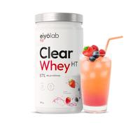 CLEAR WHEY HT | Whey Isolate Rafraîchissante | 90% de Protéines | Riche en BCAA et Glutamine | Protéines Musculation | Pauvre en Lactose | Texture Légère et Fruitée Goût Fruits Rouges | 500g | Eiyolab