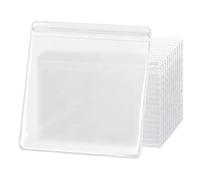 Clear Zipper Bags - 100 Piece Set | Smooth Waterproof Zipper Pouches,