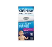 Clearblue Test Ovulation Digital, Aide À Concevoir, 1 Appareil Digital Et 10 Tests, Signale vos 2 Jours les Plus Fertiles, Maximise vos Chances de Concevoir Naturellement, L'Emballage peut varier
