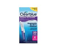 Clearblue Pack de Recharge pour Moniteur de Fertilité Clearblue Avancé : 20 tests de fertilité pour l’ovulation et 4 tests de grossesse, 24 tests (moniteur vendu séparément)