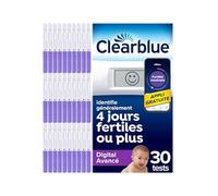 Clearblue Test d'Ovulation Digital Avancé, 1 Appareil et 30 Tests, Vous Aide à Concevoir, Identifie généralement 4+ jours fertiles, Maximise vos chances de conception naturelle