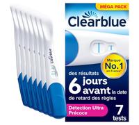 Clearblue Test Grossesse Détection Ultra Précoce x7 | 10 mUI/ml. Pack économique. Résultats 6 jours plus tôt. Fiables à plus de 99%.