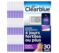Clearblue Test Ovulation Digital Avancé, 1 Appareil Digital Et 30 Tests, Le Seul Test Permettant De Suivre Deux Hormones De Fertilité, Maximise vos Chances de Concevoir Naturellement