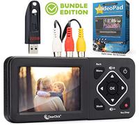 ClearClick Convertisseur vidéo vers numérique 2.0 (deuxième génération) - Enregistrez des vidéos à partir de magnétoscopes magnétiques, cassettes VHS, AV, RCA, Hi8, caméscope, DVD, systèmes de jeu