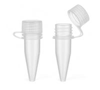 CLEARFEE Lot de 500 mini tubes de centrifugeuse en plastique avec bouchon à vis - 1 ml - Transparent - Capsules de tissu - Laboratoire
