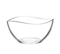 clearfee Saladier en verre de qualité supérieure - 1880 ml - Bol décoratif - Passe au lave-vaisselle - Diamètre : 20 cm - Verre au design frais