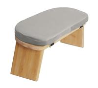 ClearFragrans Banc de méditation pliable ergonomique en bambou - Tabouret de méditation avec coussin - Pour s'agenouiller ou s'asseoir - Idéal pour la pleine conscience, la pratique zen et la