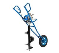 ClearFragrans Tarière à essence 63 CC - Moteur 2 temps - Avec roue et foret de 300 mm - Pour l'agriculture, la sylviculture, le jardin