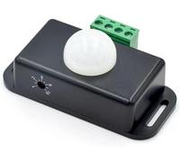 Clearhill 1 pièce Interrupteur à Détecteur de Mouvement PIR 12V-24V - Contrôleur Infrarouge pour Bandes Lumineuses LED,temporisateur réglable (1-10 Min),Angle de détection 120°,portée 8 m (Noir).