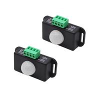 Clearhill 2 pièces Interrupteur à Détecteur de Mouvement PIR 12V-24V - Contrôleur Infrarouge pour Bandes Lumineuses LED,temporisateur réglable (1-10 Min),Angle de détection 120°,portée 8 m (Noir).