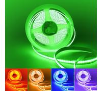 Clearhill 24V Ruban LED COB RGB avec Connecteurs 4 Broches,Largeur 8 mm,576 LED/m,5 m,Lumières Changeant de Couleur,Sans Point Noir,IP20,Pour Chambre,Soirée à Domicile (Sans Variateur/Adaptateur)