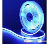 Clearhill 5V USB COB LED Strip Lights,16.4FT/5M,Blue,320LEDs/M,8mm Width,Not Waterproof IP20,1M USB Cable,Flexible LED Tape Light for DIY Home Indoor Decoration
