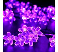 Clearhill Lot de 2 guirlandes lumineuses à piles et USB 3 m Violet 20 LED Fleurs de cerisier Décoration intérieure ou extérieure - Idéal pour Noël, jardin, anniversaire, mariage, fête