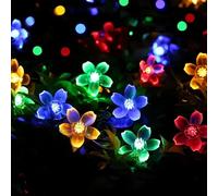 Clearhill Lot de 2 guirlandes lumineuses colorées à piles et USB 3 m avec 20 LED en forme de fleur de cerisier - Décoration intérieure ou extérieure - Idéal pour Noël, jardin, anniversaire, mariage,