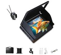 Clearhook Fishing Camera, Clearhook Underwater Camera, 220° Wide-Angle IR Night Vision,10000mAh Battery, IP65 Waterproof, 100ft Cable for Wild, Ice and Sea Fishing (4.3 in)