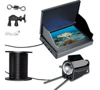 Clearhook Underwater Camera, 5″ Portable Underwater with 220° Wide Angle IR Night Vision, 10000mah Battery, for Sea, Ice Fishing (Style A* 4.3in,20M)