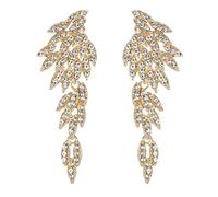 Clearine Boucles D'oreilles Suspendues Ailes d'anges Multi Feuilles Raisin pour Femme Clair Ton d'or