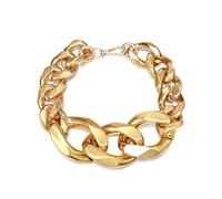 Clearine Punk Cuban Chunky Gold Kando Collier Femme Chic Stackable Lock Choker Costume Fête Bal Hiphop Accessoires