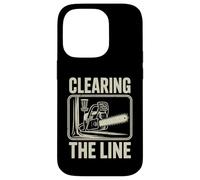 Clearing The Line Tronçonneuse Funny Disc Golf Player Coque pour iPhone 14 Pro