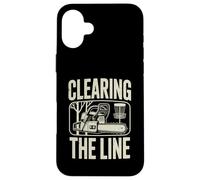 Clearing The Line Tronçonneuse Funny Disc Golf Player Coque pour iPhone 16 Plus