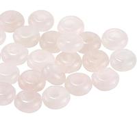 Clearlin 1 Boîte De 30 Perles Œil De Tigre À Gros Trou,D'espacement En Pierre Précieuse Marron Foncé,En Macramé En Vrac For Bijoux, Stylos, Cheveux, Colliers, Bracelets(Natural Rose Quartz)