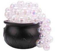 Clearlin Décorations de Pots de Chaudron de sorcière d'halloween, Ornements de Chaudron bouillonnant Lumineux à Faire soi-même, Bol Noir Festif Vintage de sorcière