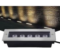 Clearlin Lampe Enterrée D'extérieur - Lumières De Paysage LED,Downlight en Acier Inoxydable Étanche IP65,Étang AC85-265V, Spot LED Rectangulaire,for Jardin, Pelouse, Éclairage De Garage(Blue,24W)