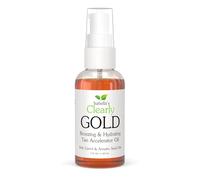 Clearly GOLD, huile de bronzage 100% naturelle | Huile hydratante et accélératrice de bronzage pour le corps | Effet bronzant sain grâce à l'olive, aux carotte et à la noix de coco.