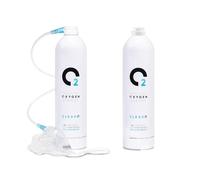 ClearO2 Bouteille d'oxygène de 30 L avec masque et tube | Oxygène respiratoire pur dans une boîte en aluminium léger | Fabriqué en Grande-Bretagne (mélangé, 15 L (lot de 1 kit complet + 1 bouteille de